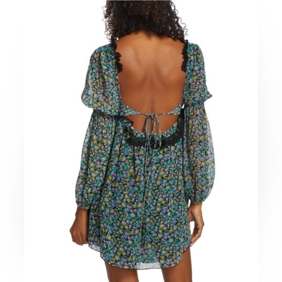 NWT Free People Pennie Babydoll Mini Dress - L - Picture 4 of 9